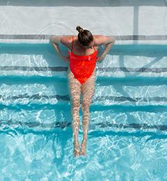 Woman in pool