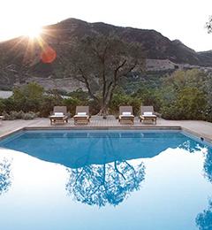 A morning view of the pool