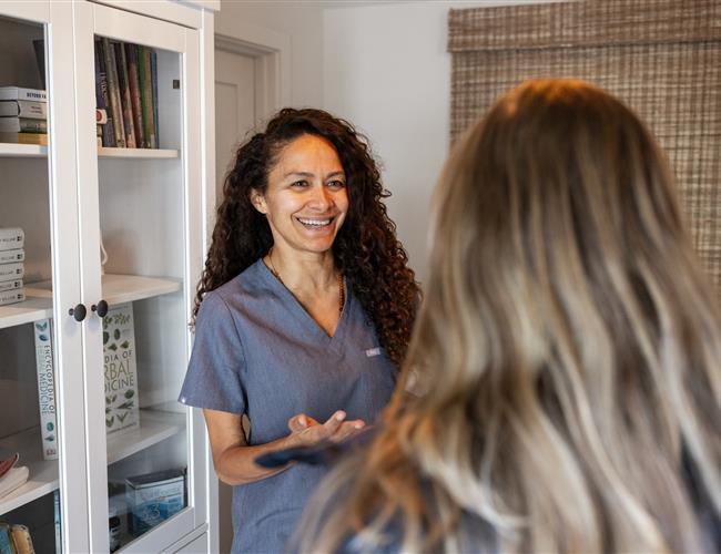 consultation with female health practitioner 