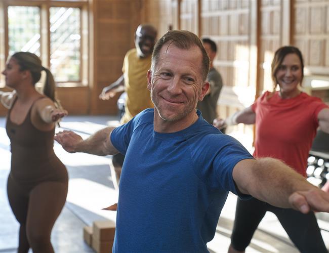 Man doing yoga 