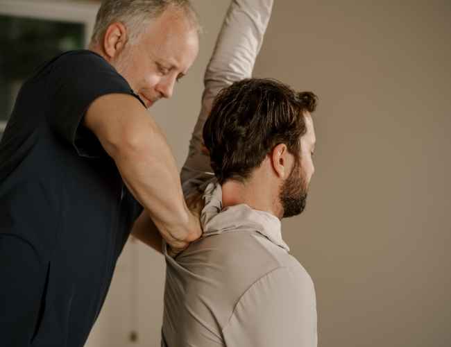 Man getting a massage