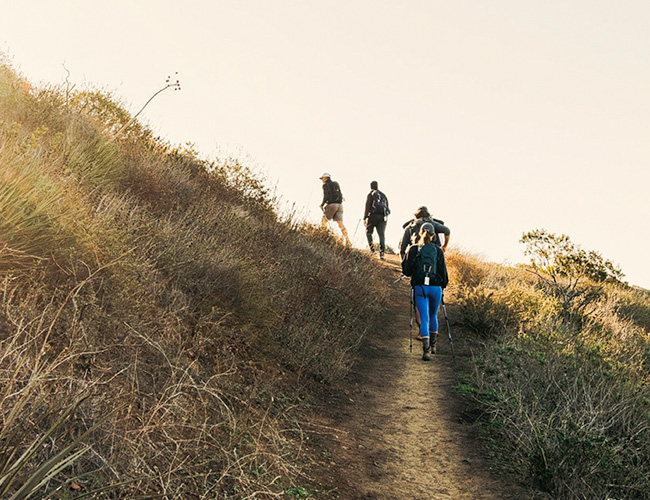 group hiking 