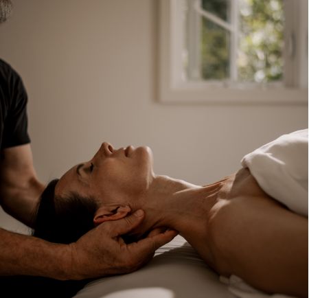 Woman receiving massage