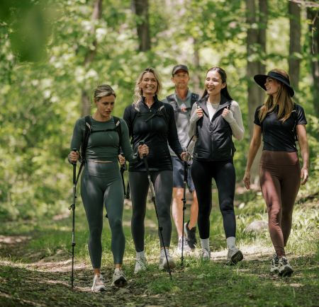 A group hiking