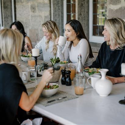 group eating