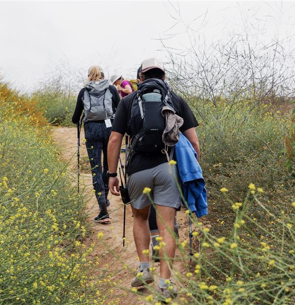 People hiking in malibu 