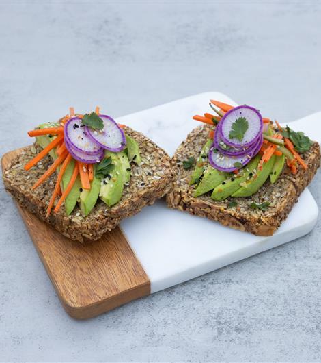 Avocado Toast on a board 