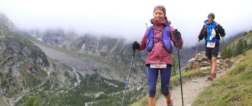 Hikers on path