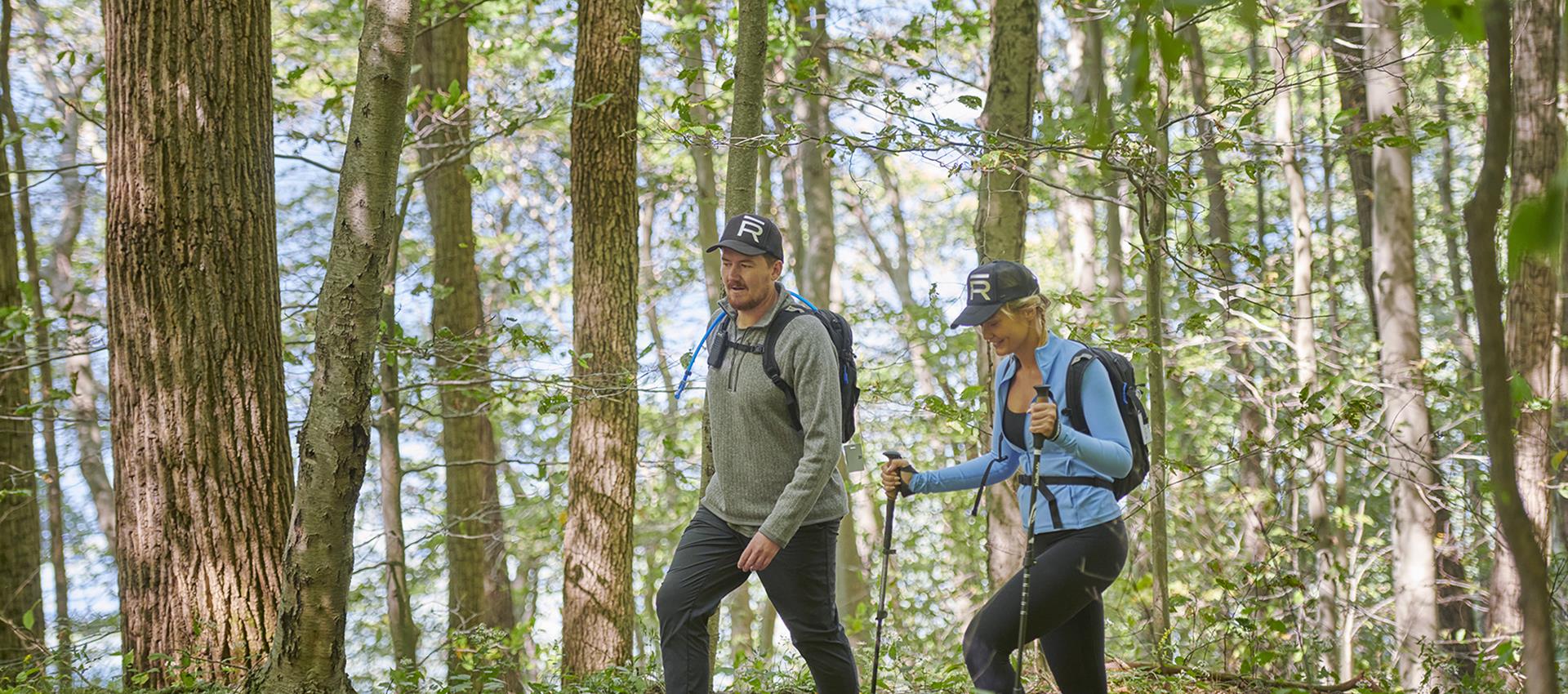 Hikers on a trail