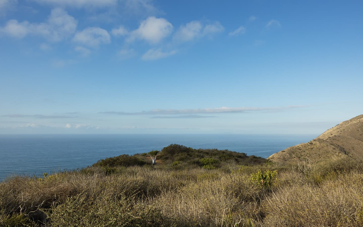 Hiking along the coast